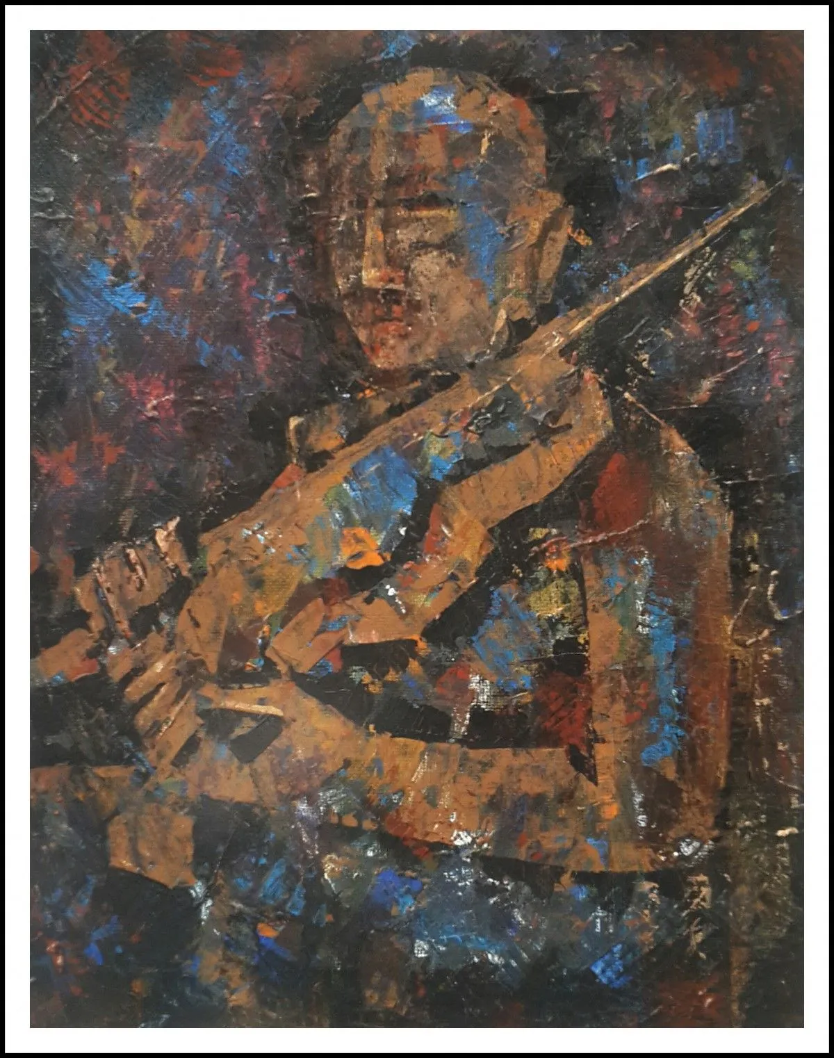 "Violin player", œuvre de anil kumar Lakhera