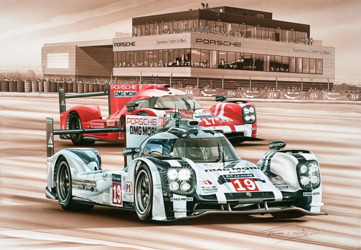 Porsche 919 Hybrid - le Mans 2015, œuvre de François BRUERE