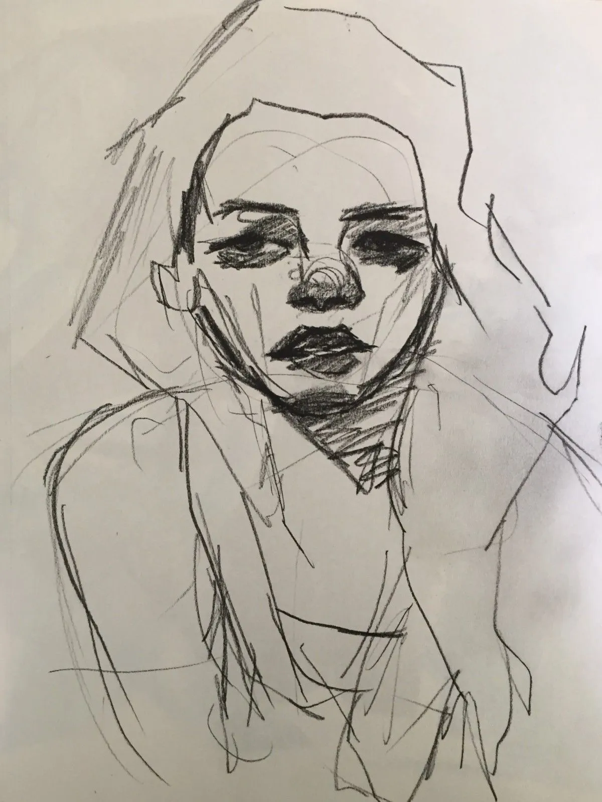 Portrait study 1, artwork by Gabriel Bouffard