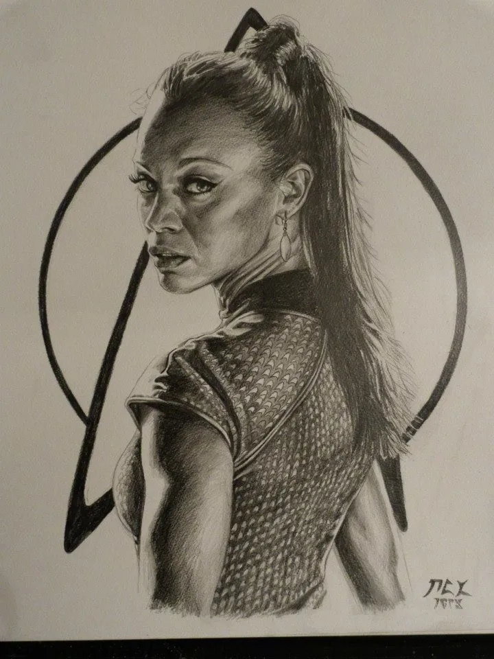 Nyota Uhura/Zoé Saldana, œuvre de Jean Louis