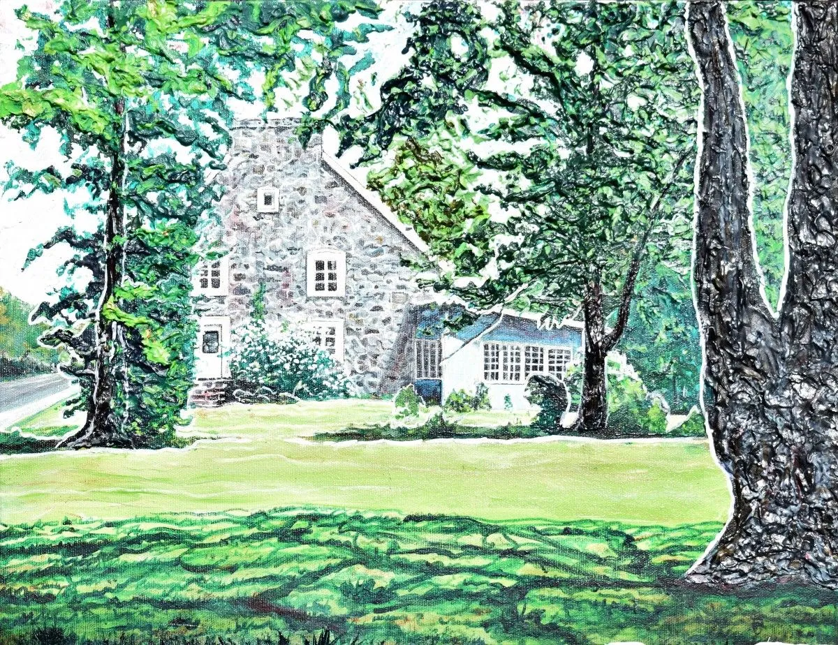 Old canadian house, artwork by Denis Roucau