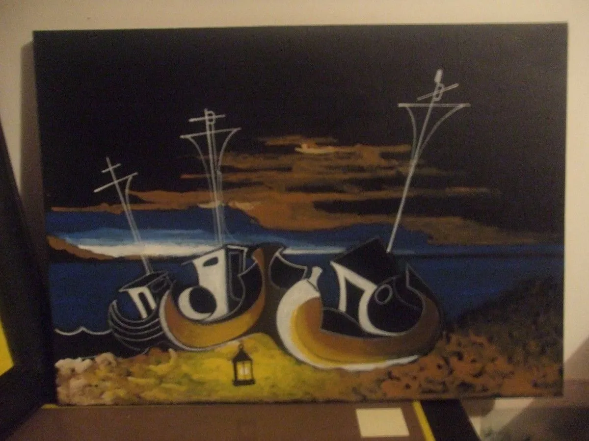 trois mats, artwork by joel Guitton