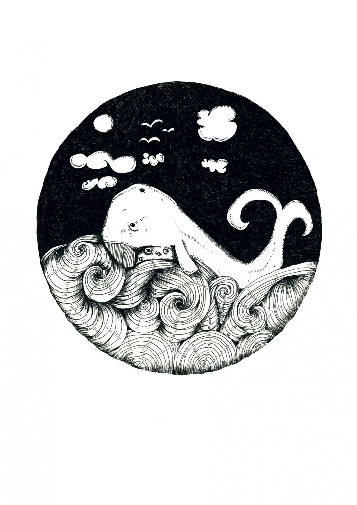 Whale circle series, œuvre de Nastasha Minyon Sale