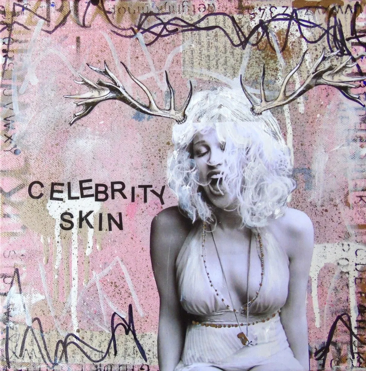 Celebrity Skin Courtney Love, artwork by Lorette C Luzajic