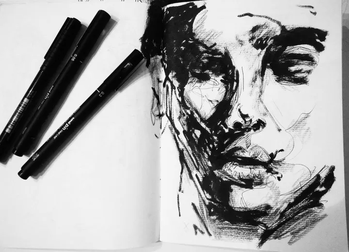 Tete noir, œuvre de Simon Marechal