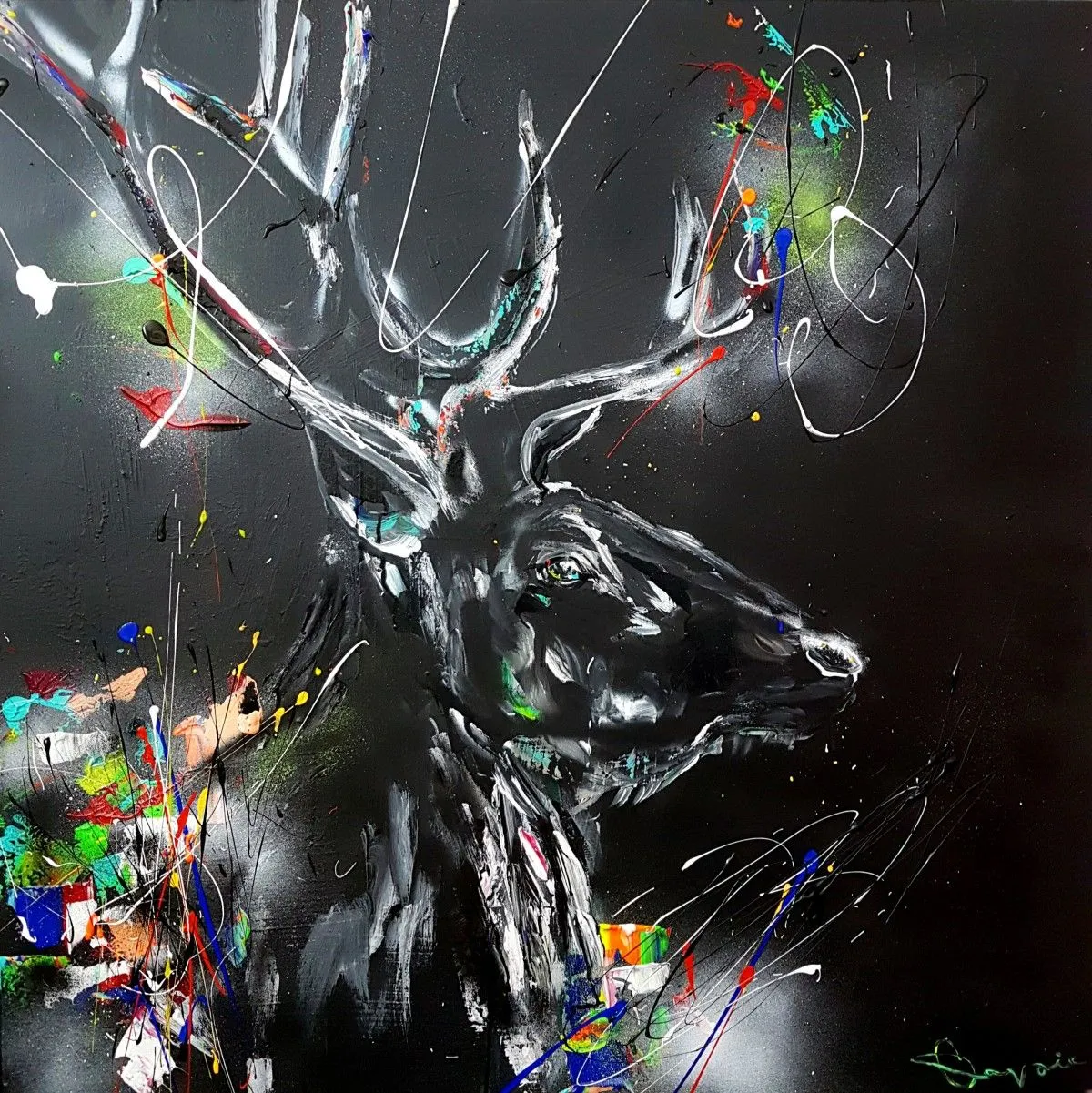 Chevreuil d'art, œuvre de Catherine Lavoie