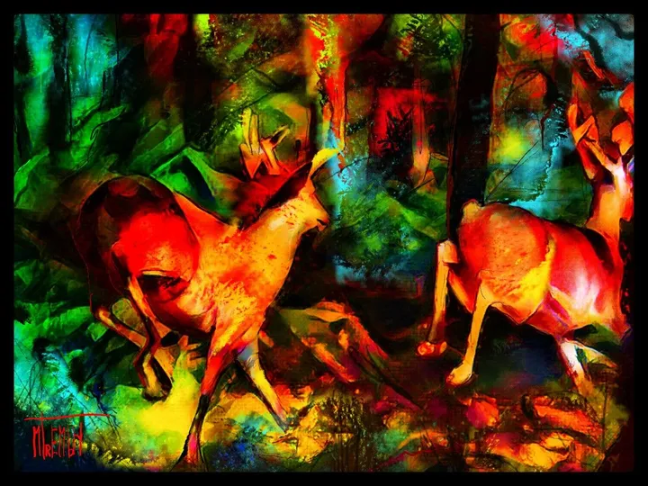 DANS LES BOIS, artwork by MiCheline Tremblay