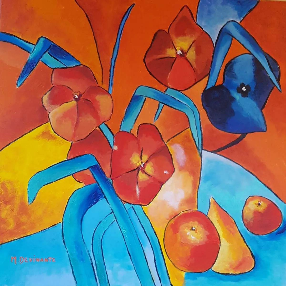 LES COQUELICOTS, artwork by Michèle DEVINANTE