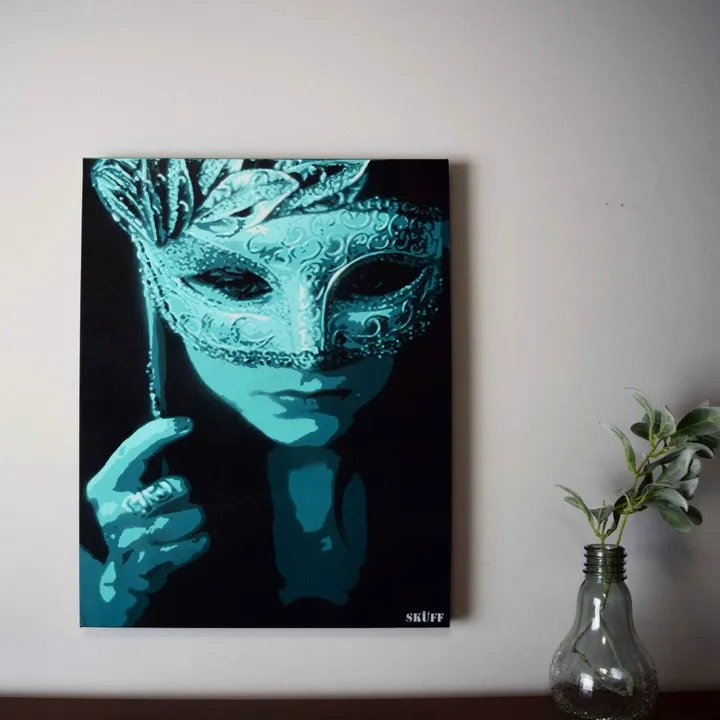 Masked Woman, œuvre de Rafa Scöff