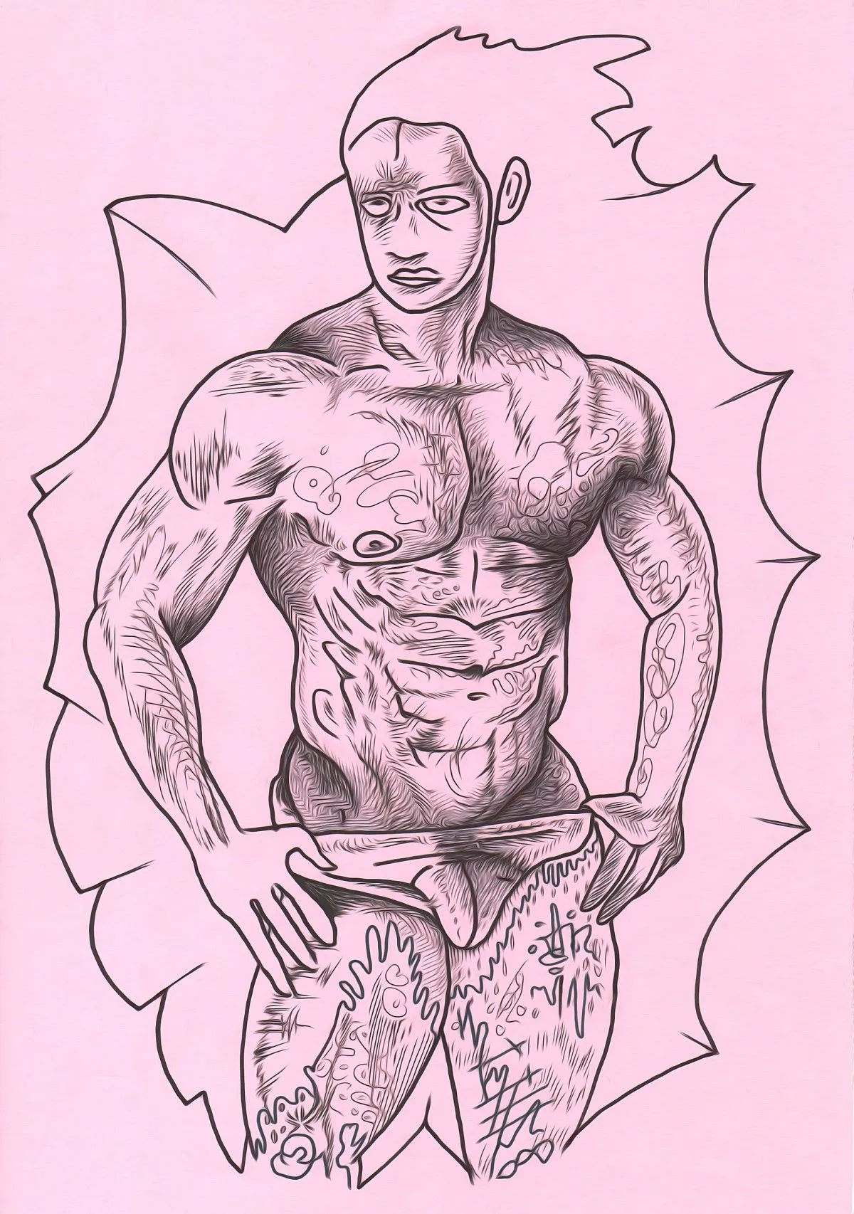 )-¨, artwork by Laura H