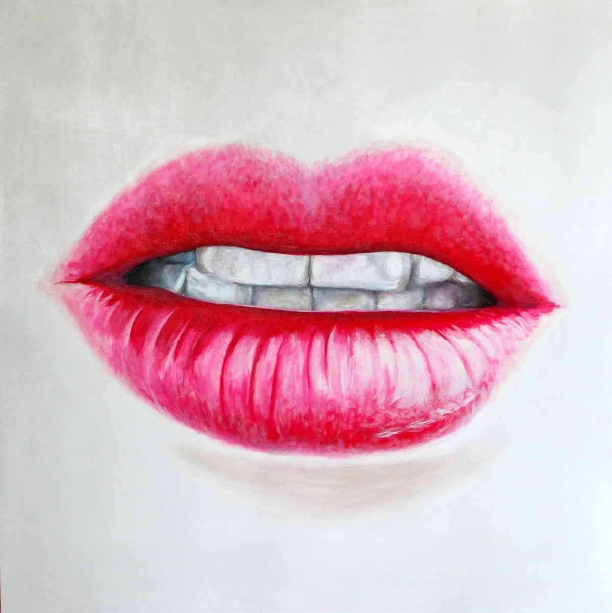 Pink sexy lips, artwork by Artémo par Christine Bélanger