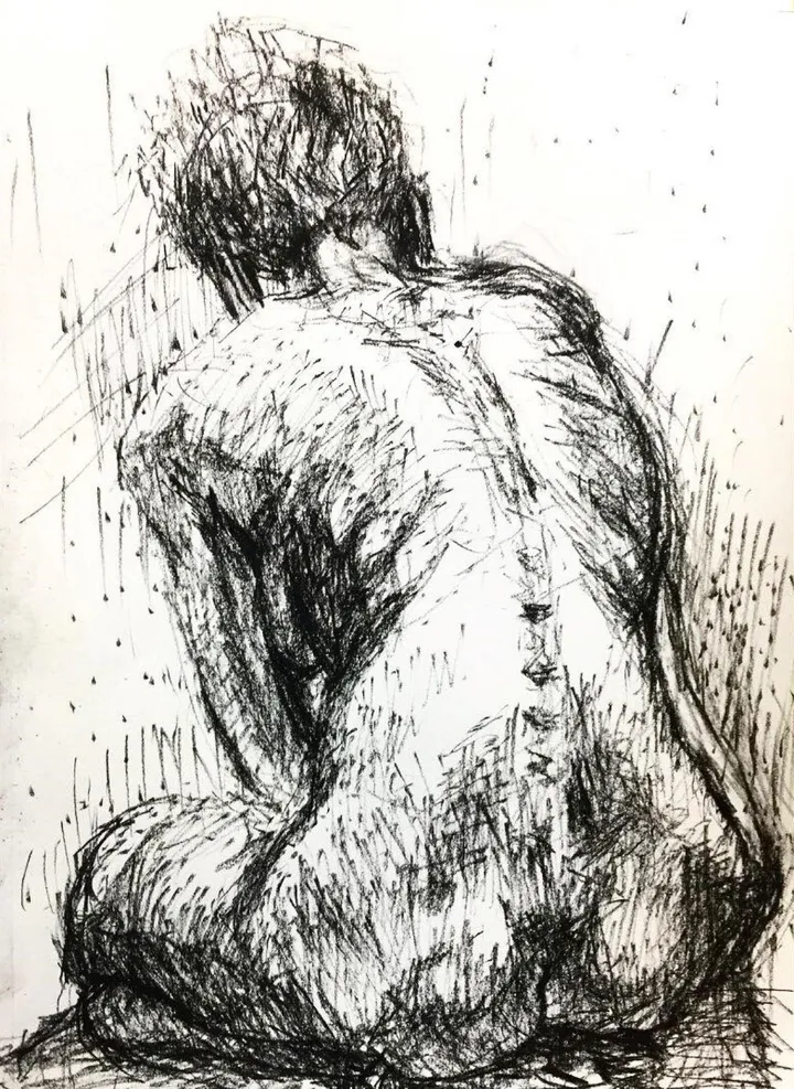 Sitting, artwork by Gabriel Bouffard