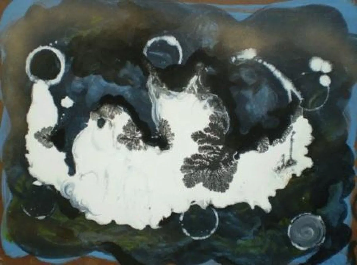 White cat, œuvre de Tânia Maria de Souza