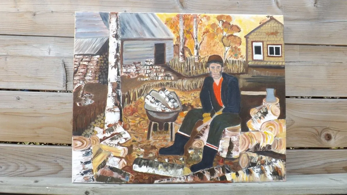 La cabane a sucre, œuvre de MICHEL JOSEPH RODRIGUE