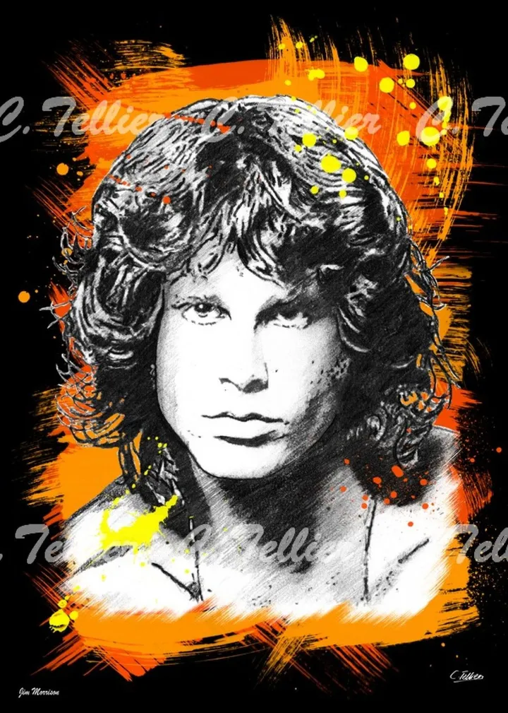 Jim Morrison, œuvre de Tellier Christophe