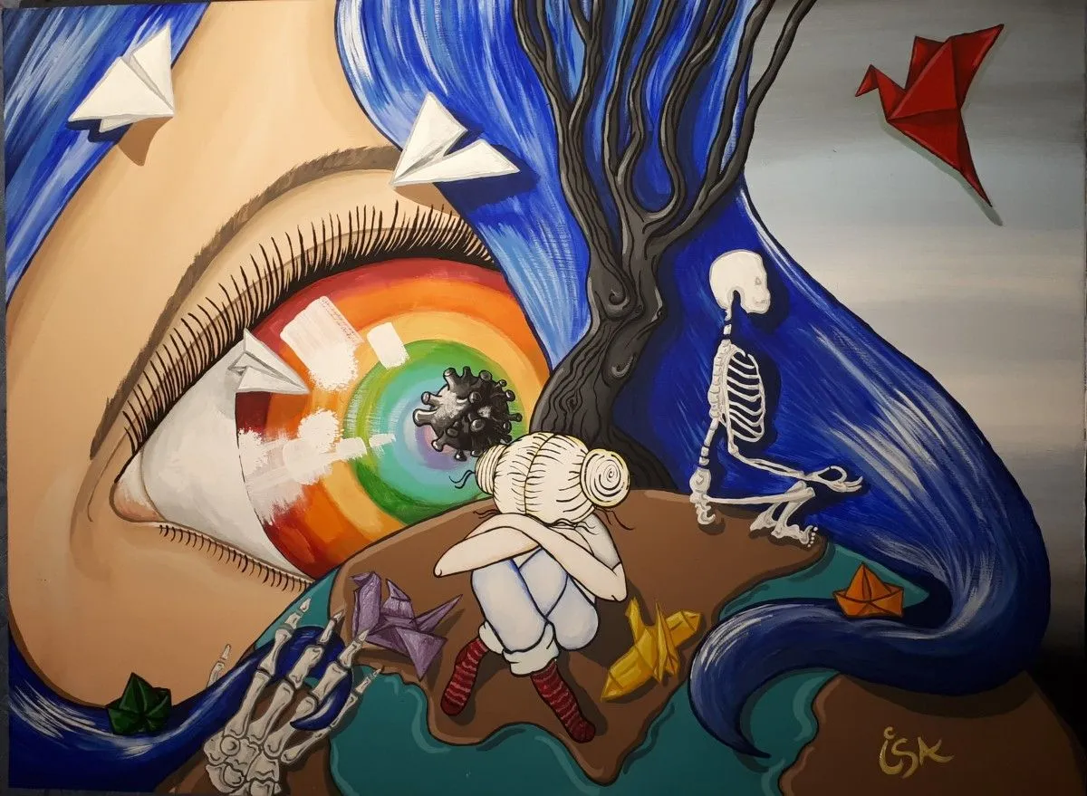 L'artiste en confinement, artwork by Isabelle Marcoux
