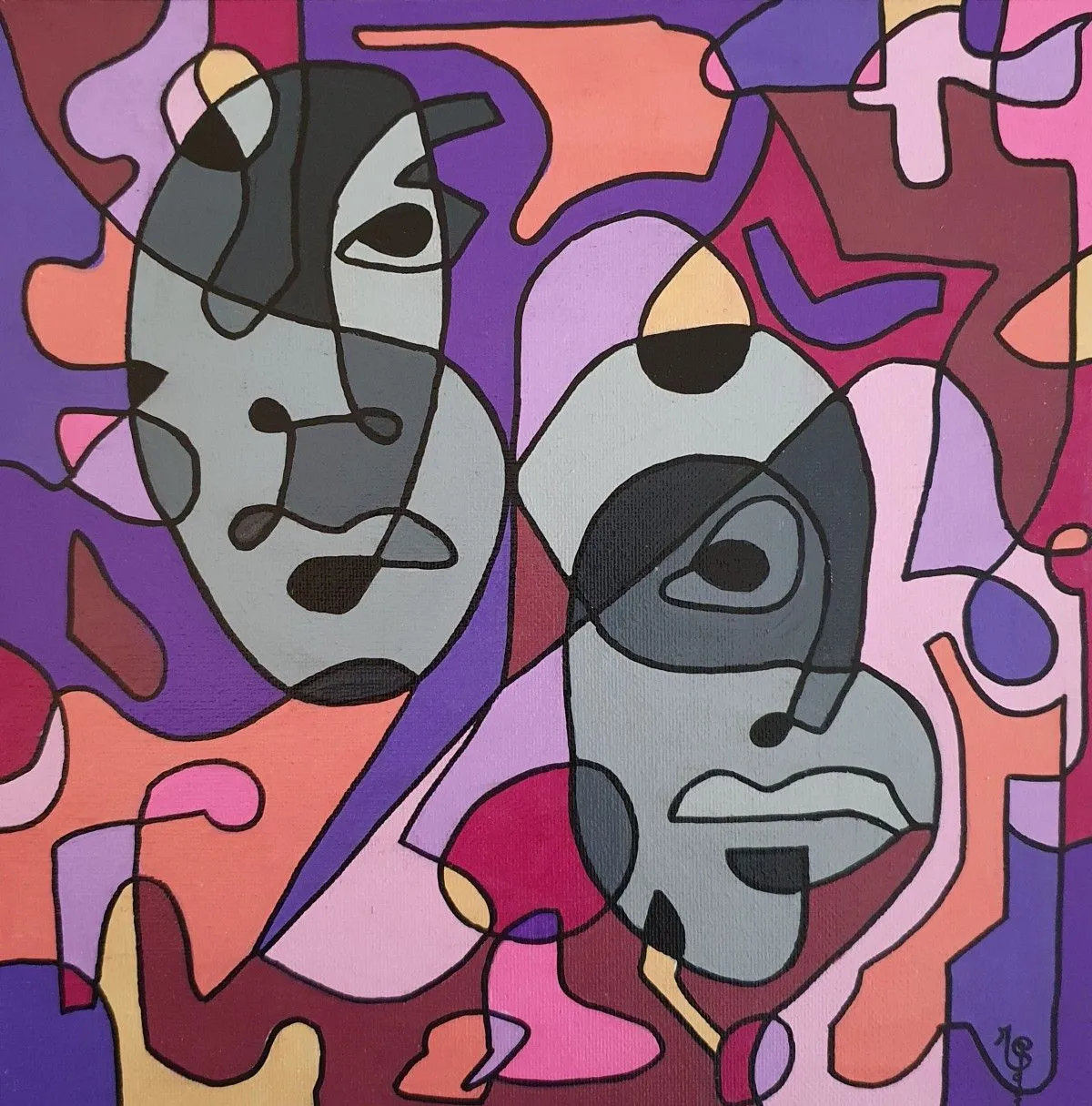 Double face, artwork by Malisu Art