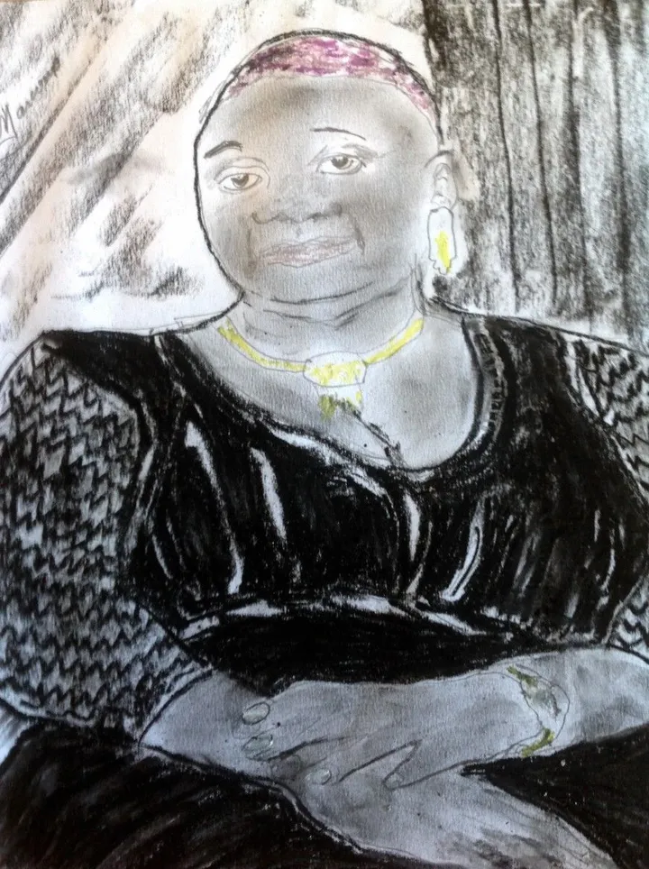 Portrait de Christina Abounan, œuvre de Céline Marcoux