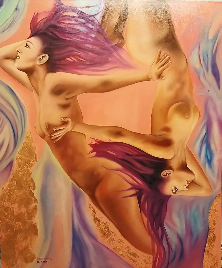 The Ultra Violet oil on canvas 120 x 100 cm, œuvre de Kate Nowak