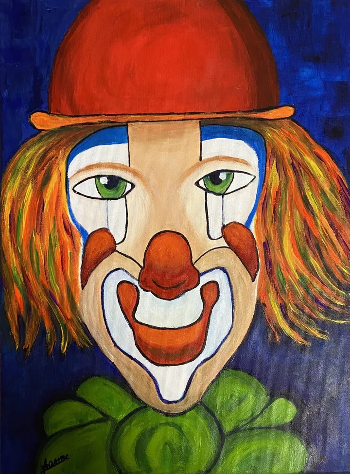 clown joyeux, œuvre de Anne Antoine