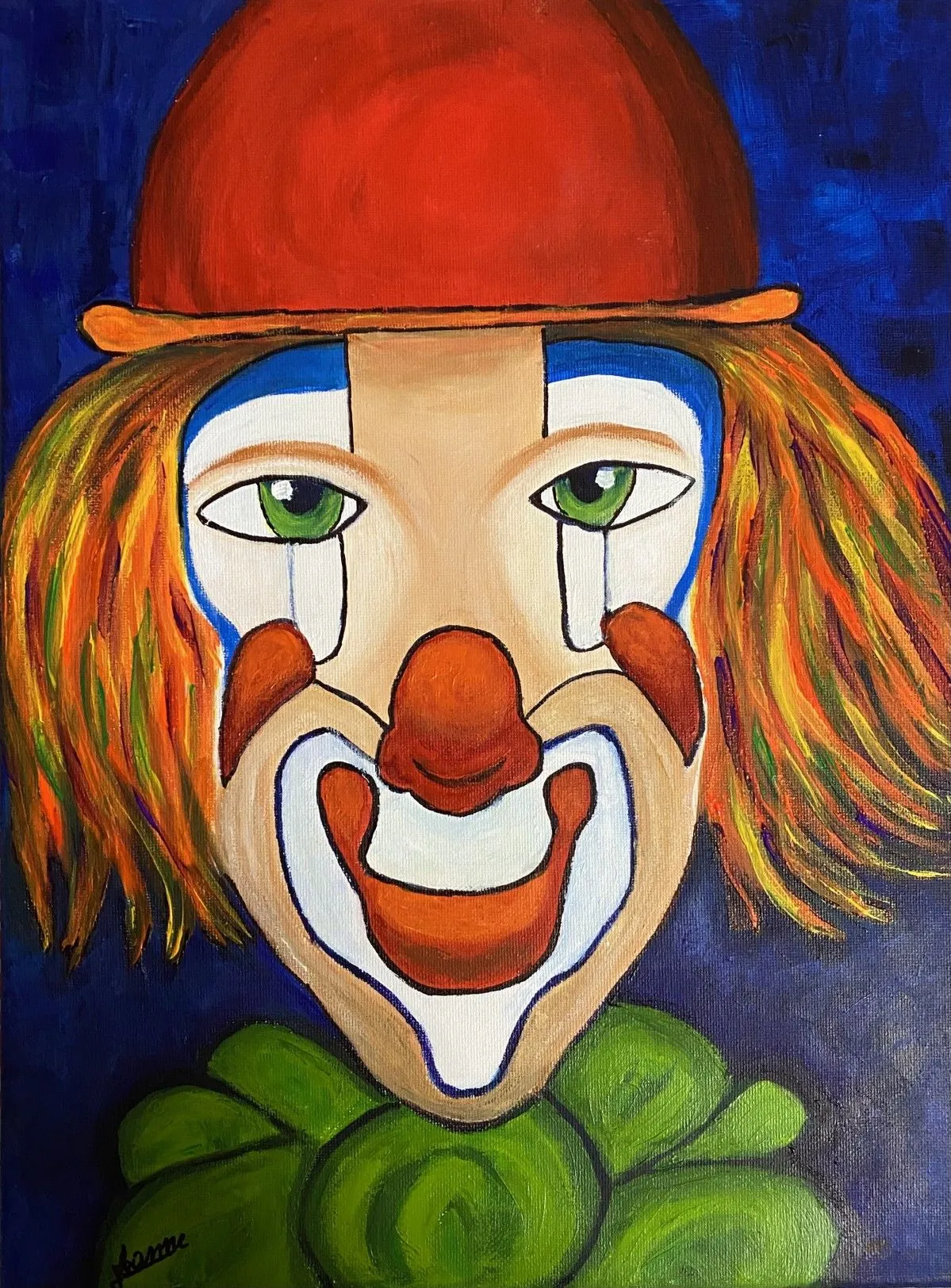clown joyeux, œuvre de Anne Antoine