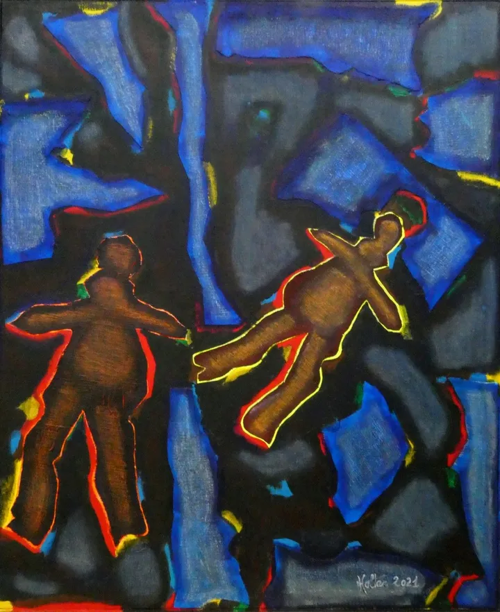 Bonhommes nocturnes, artwork by Alain HALTER