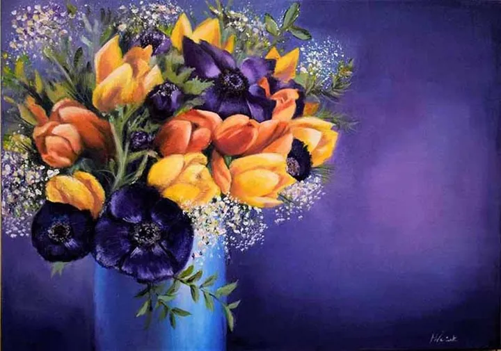 tulipany, œuvre de Magdalena Wozniak-Melissourgaki