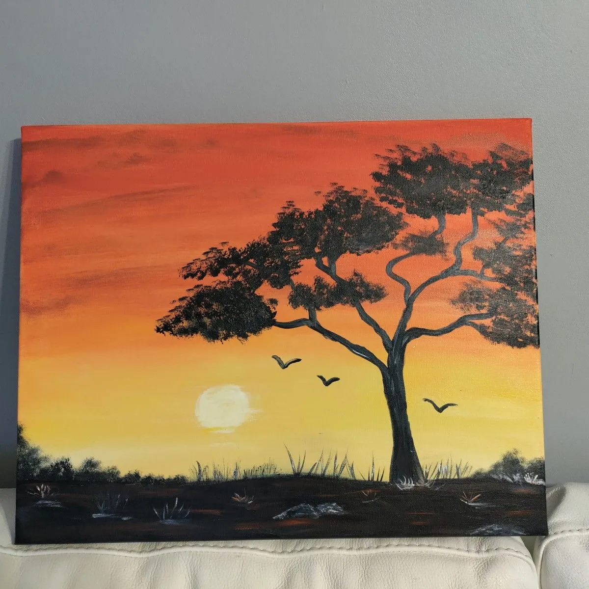 Coucher de soleil africaine, artwork by Alexandra Guillon