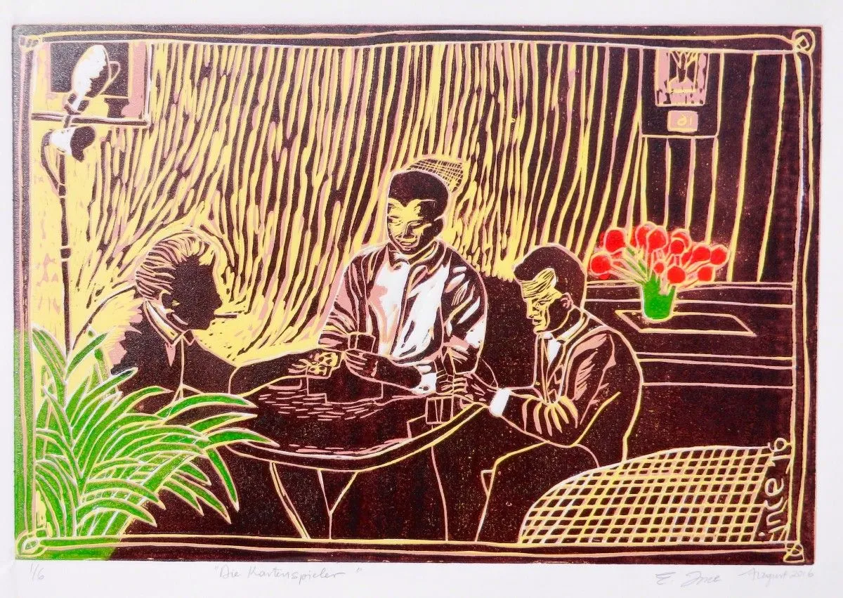 the card player, artwork by Ersin Lübbe-ince