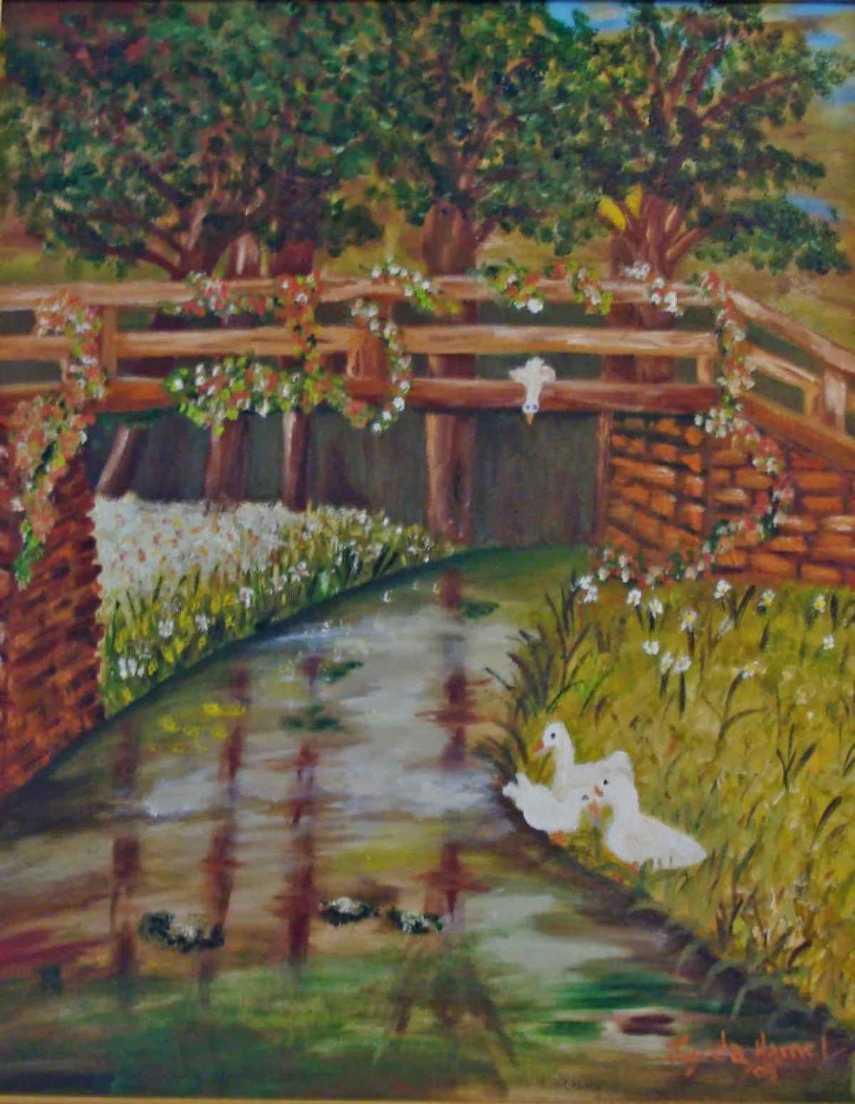 1-  Le pont du bonheur, œuvre de Lynda Hamel