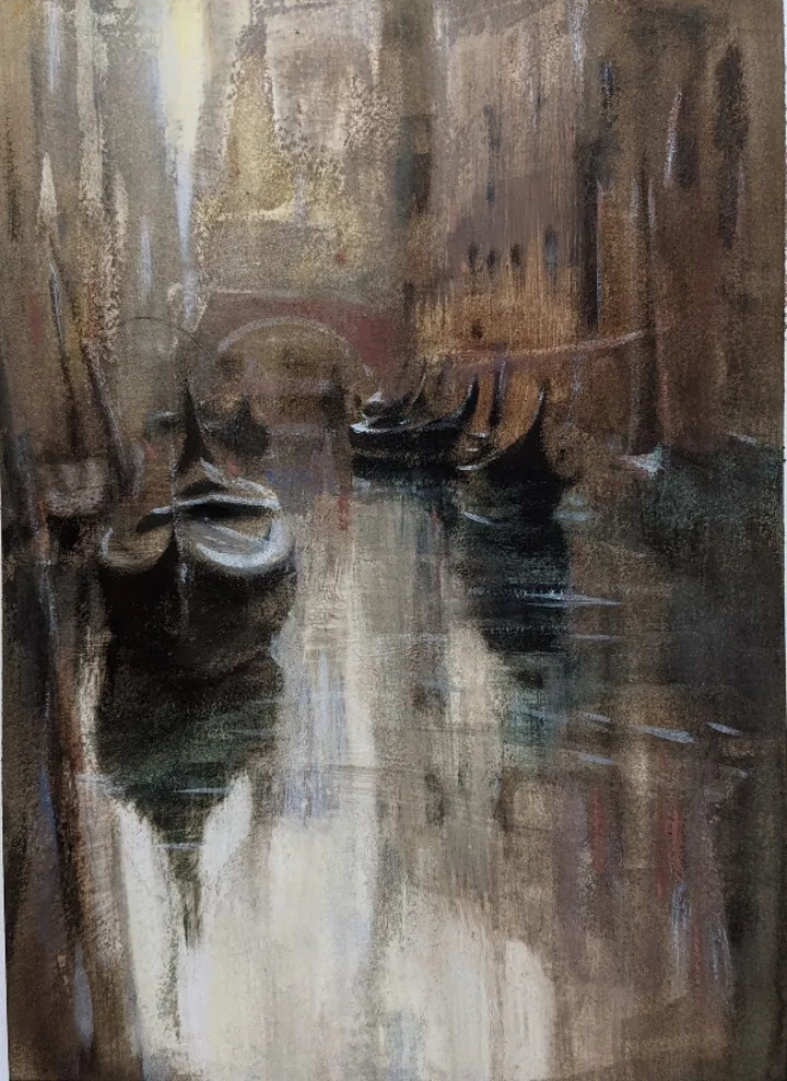 Morning in the Waterway, artwork by Misure Nien