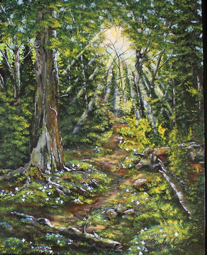 Clarté dans le sous-bois, artwork by Michel Cantin