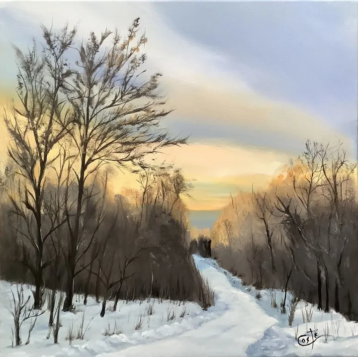 Matin d'hiver, œuvre de Lise Côté