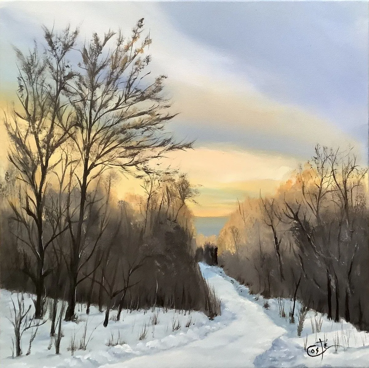 Matin d'hiver, œuvre de Lise Côté