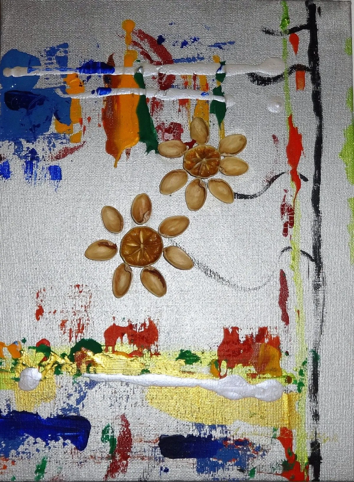 INCOGNITO PISTACHIO FLOWERS, artwork by Ladyjacquelyne Hussey-Pearson