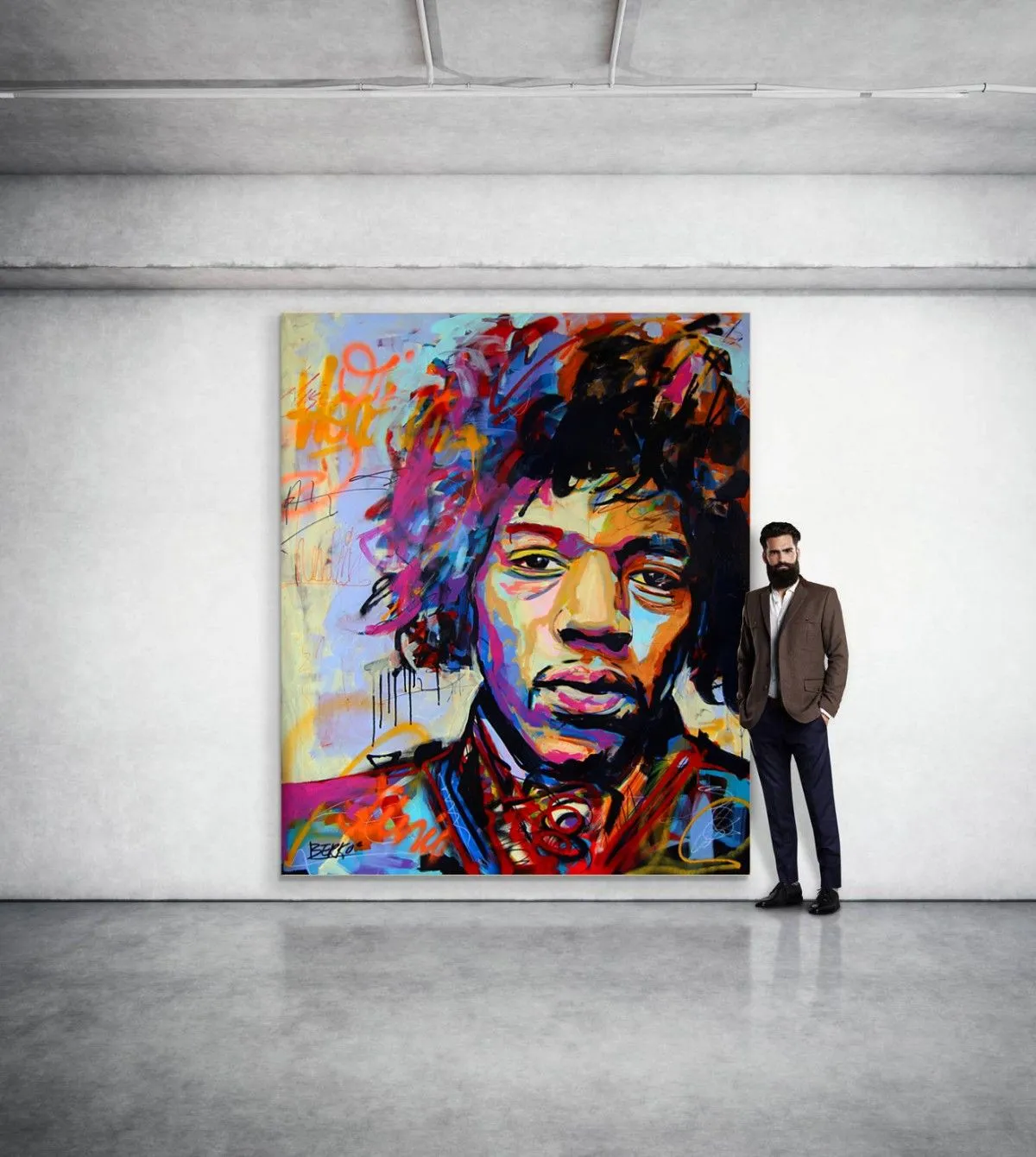 Jimi Hendrix / Huge, artwork by Berko .
