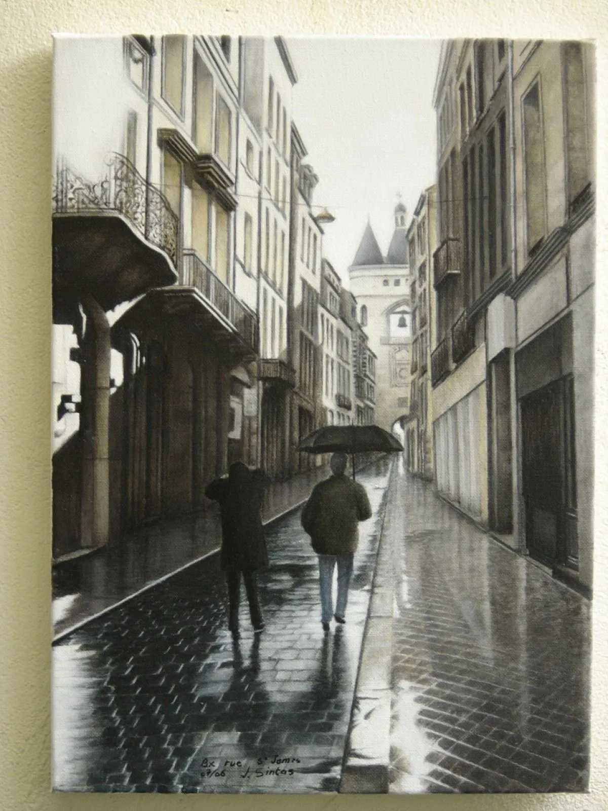 Bordeaux, rue St James., œuvre de Joël SINTAS