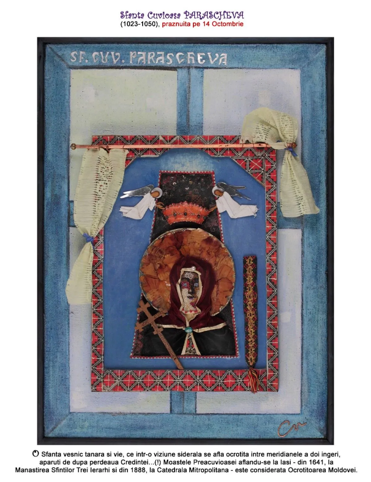 Saint Venerable Parascheva, artwork by Neculai Cociorva