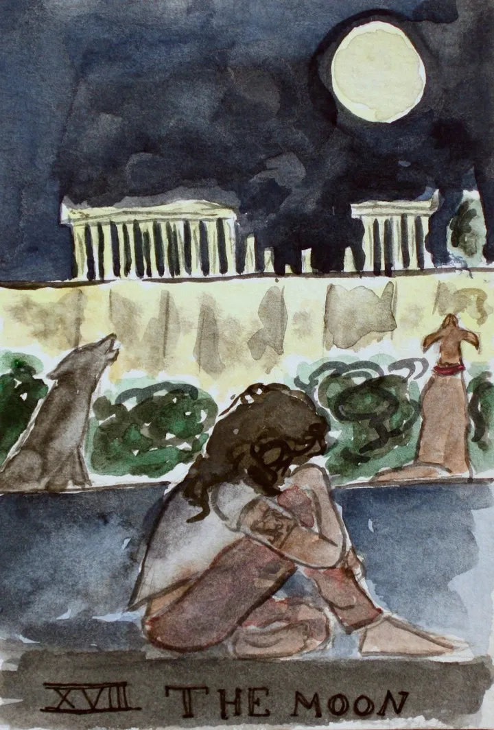 The moon, artwork by Odette Kougea