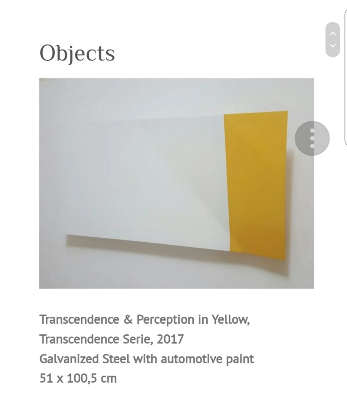 Transcencence & Perception in Yellow, œuvre de Renato Moraes