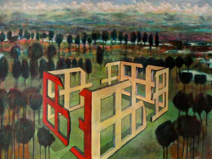 Monument in a landscape, œuvre de Eoin Byrne