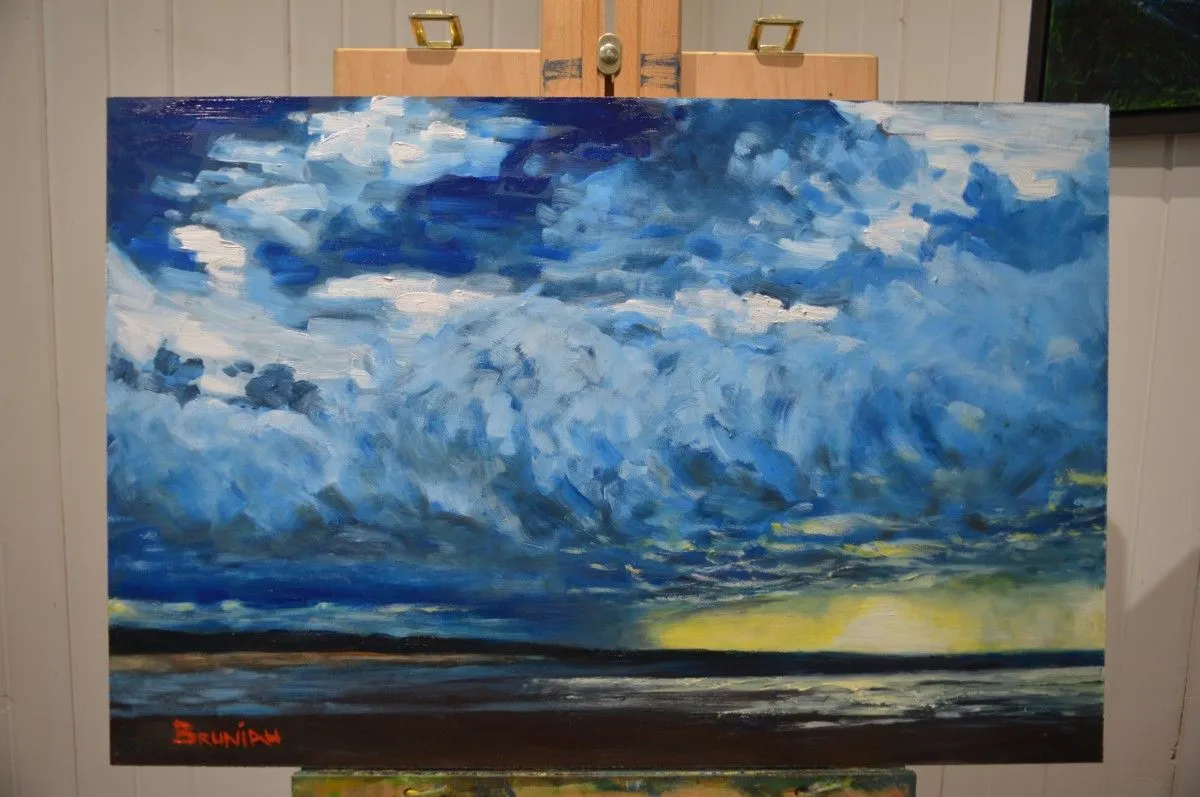 Orage sur l’île au coudre, artwork by erick bruniau