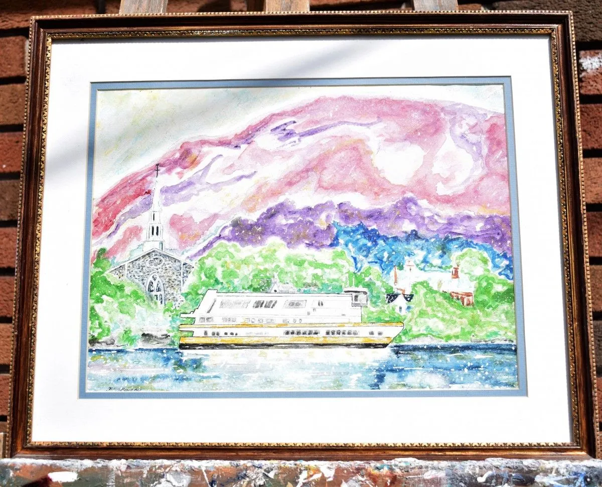 Richelieu River , Mont saint-hilaire, œuvre de Denis Roucau