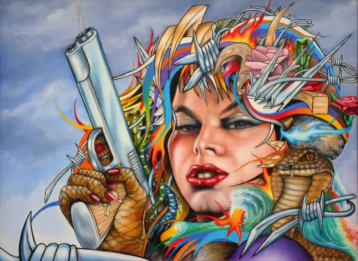 Mother Nature's Dark Side, artwork by John Kuhenbeaker