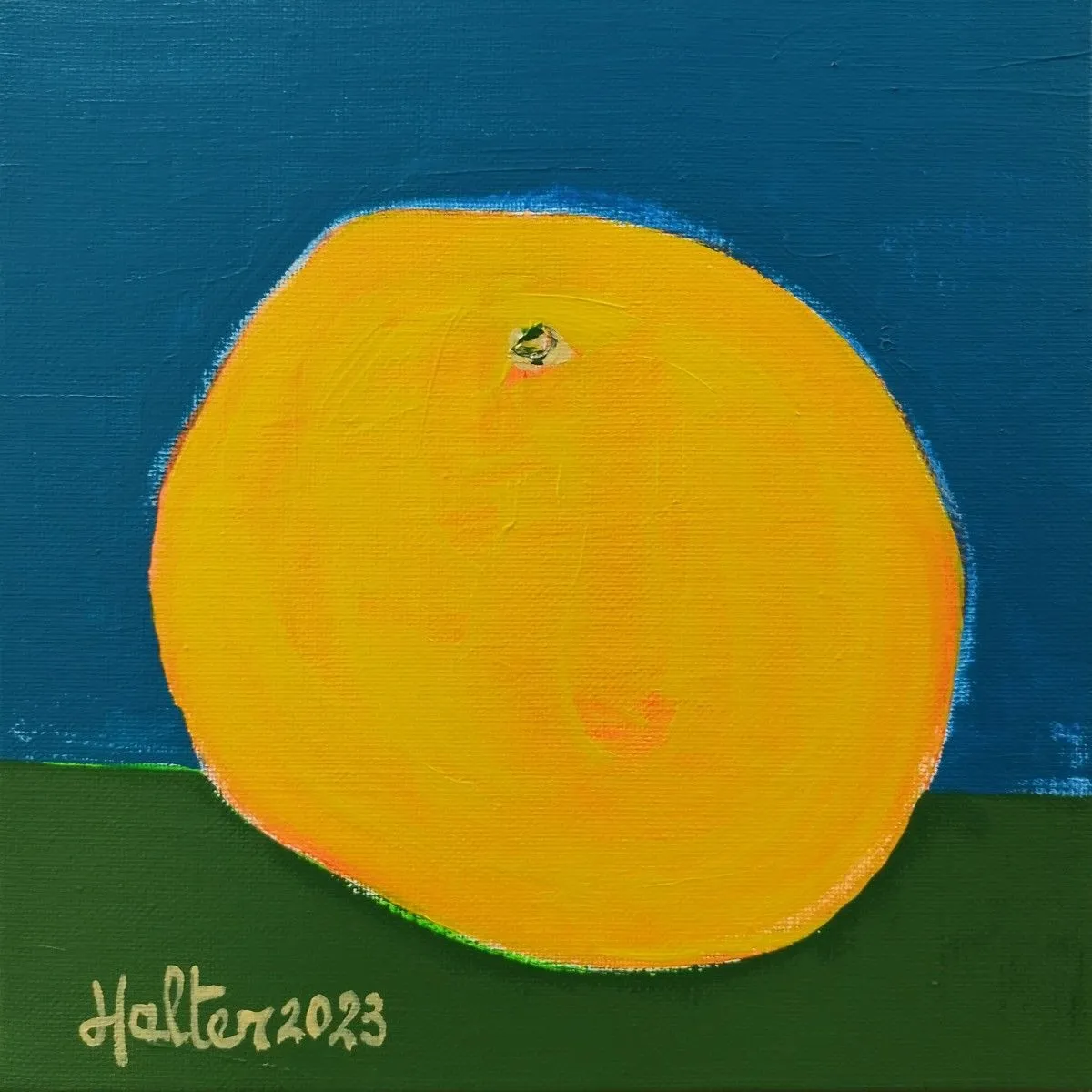 Petit pamplemousse orange, œuvre de Alain HALTER