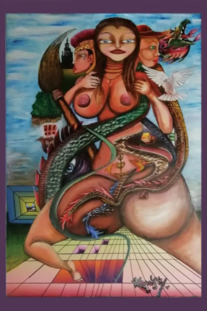 SERPENT A TROIS TETES, artwork by RODOLPHE RASE