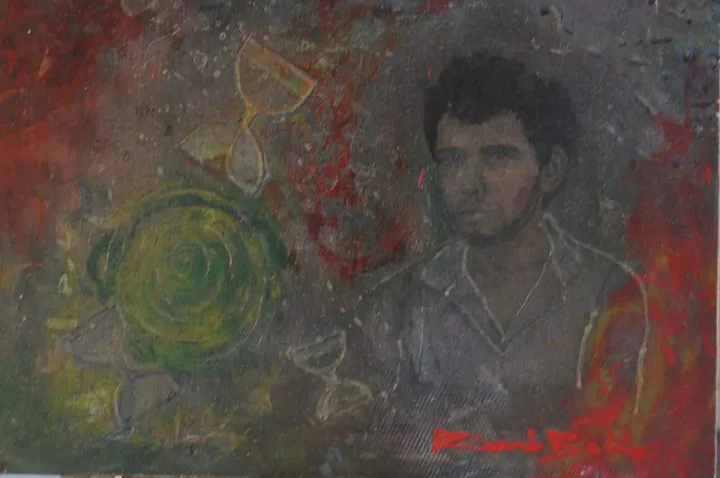 Auto-Retrato - Eu e o Tempo, œuvre de Ricardo Bahia