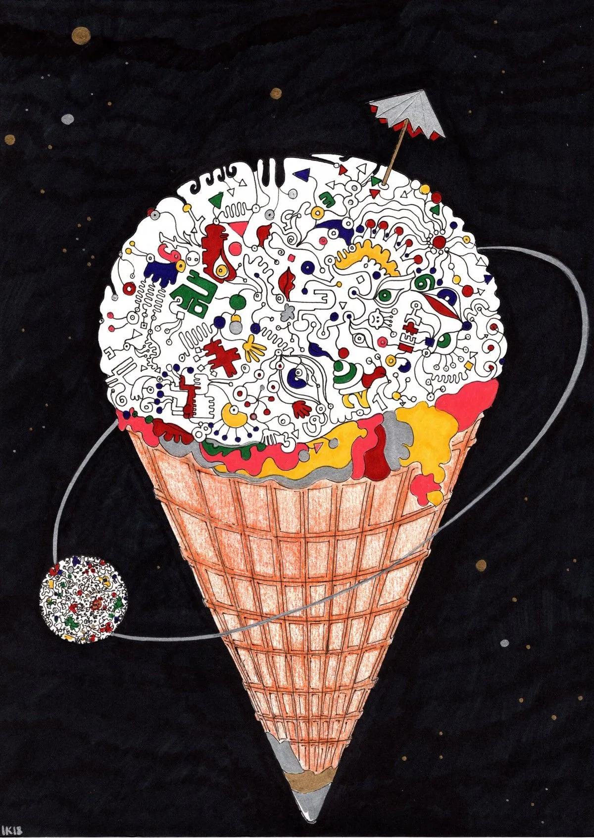 Ice cream galaxy), artwork by Eliyahu Ugg