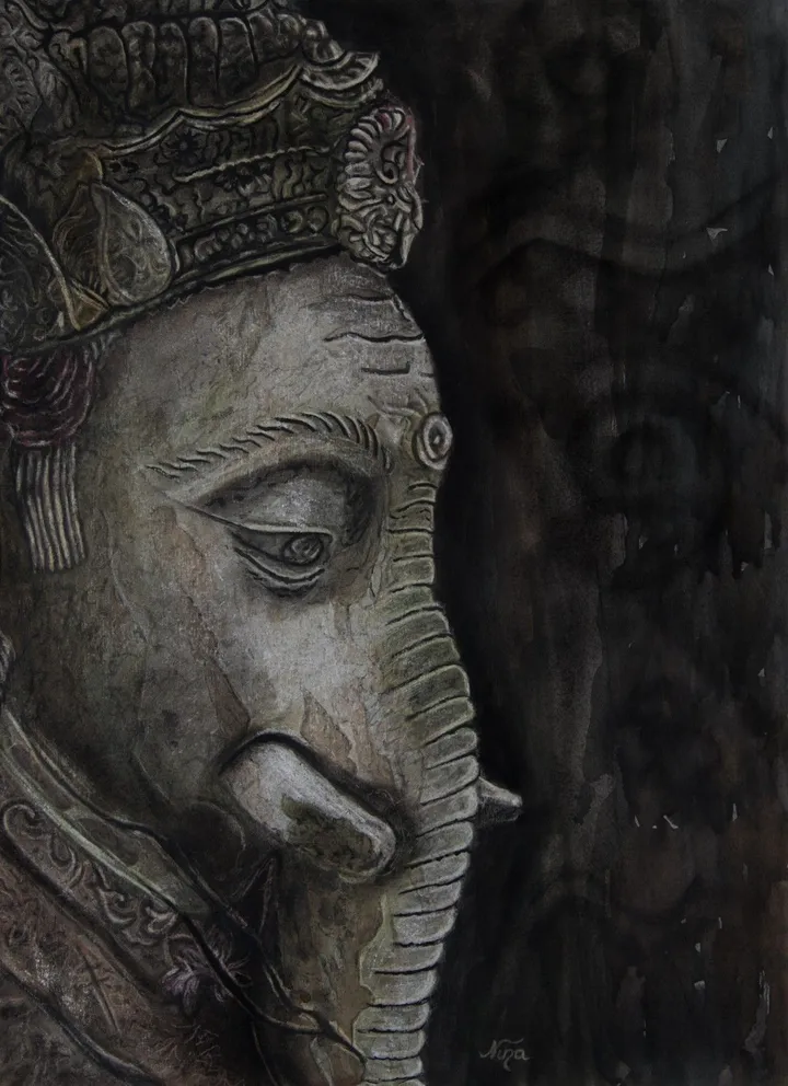 Ganesh, œuvre de Nina (Nadine Pillet)