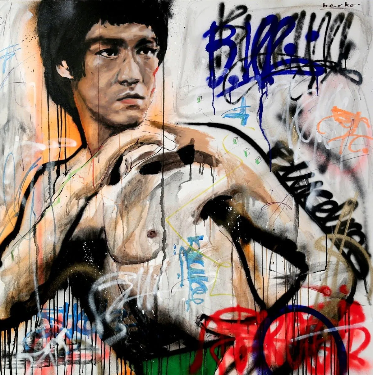 Bruce Lee - Street, œuvre de Berko .
